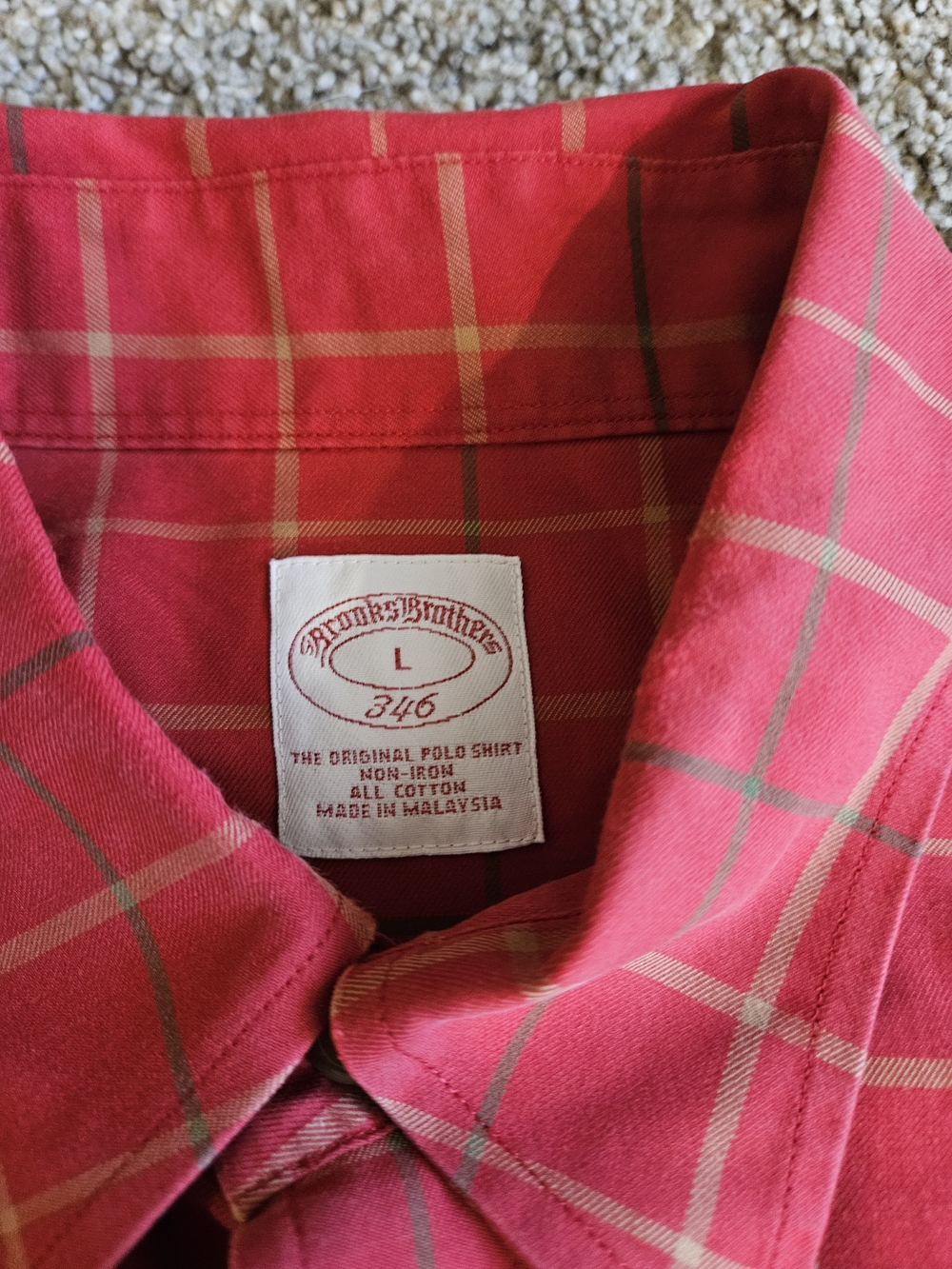 Brooks Brothers Red Plaid Men’s Shirt